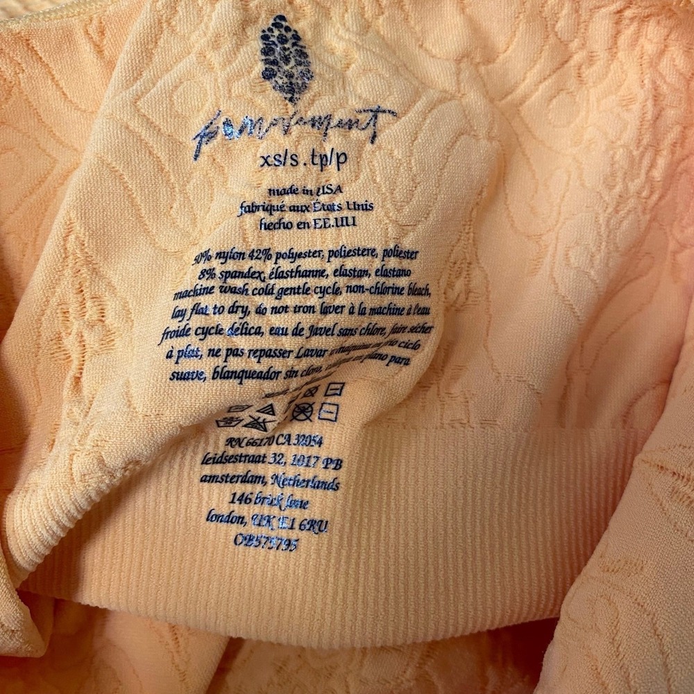 NEW Free People Movement Cami Brami Orange XS/S - Picture 3 of 3
